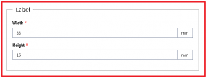 Label margin. Label margin